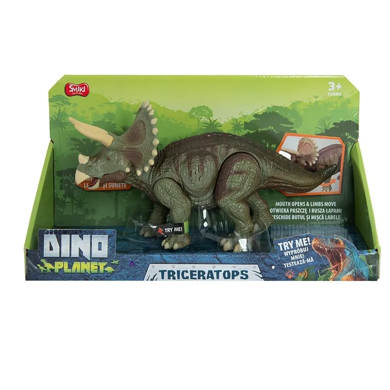 Smiki, Dino Planet, Dinozaur Triceratops, figurka, światło i dźwięk