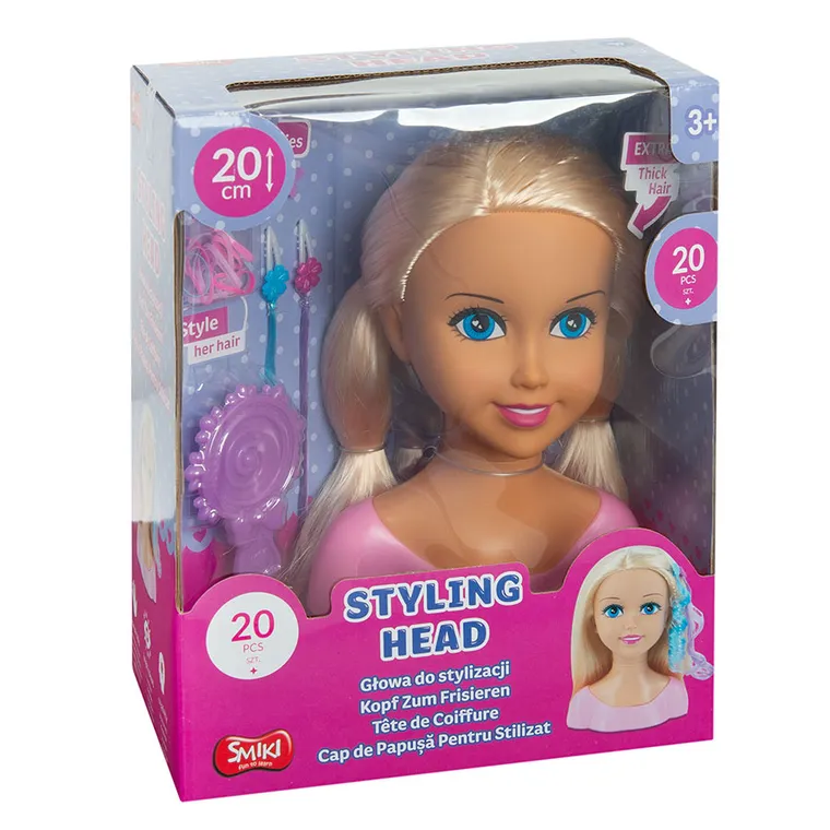 Smiki, głowa do stylizacji z akcesoriami