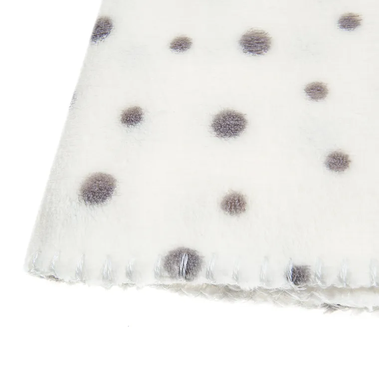 Smiki, Hipopotam, koc, biały, kropki, 70-90 cm