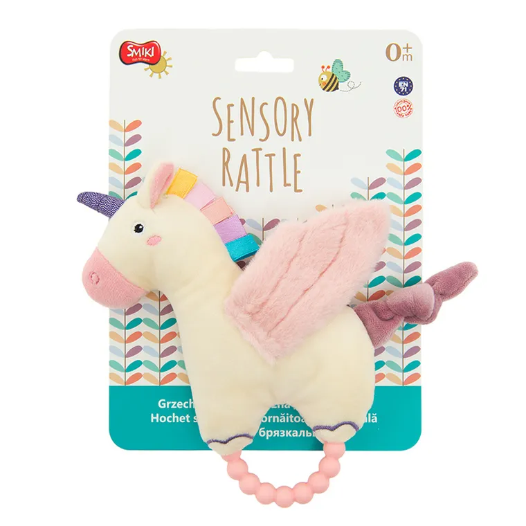 Smiki, Jednorożec, grzechotka sensoryczna, 14 cm