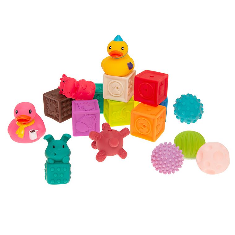 Smiki, Klocki, piłki i zwierzątka, zabawki sensoryczne