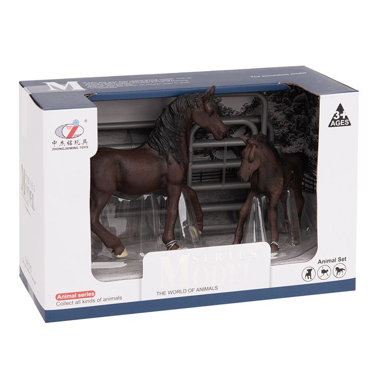 Smiki, Konie w zagrodzie, zestaw figurek, 2 szt.