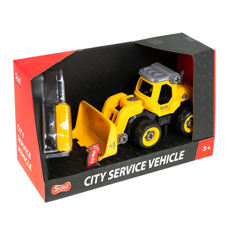 Smiki, koparka z dźwiękiem i śrubokrętem, pojazd