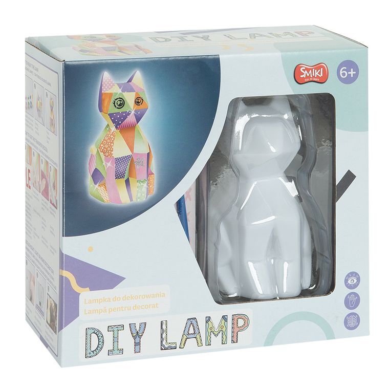 Smiki, Kot, lampka do dekorowania, zestaw z farbkami