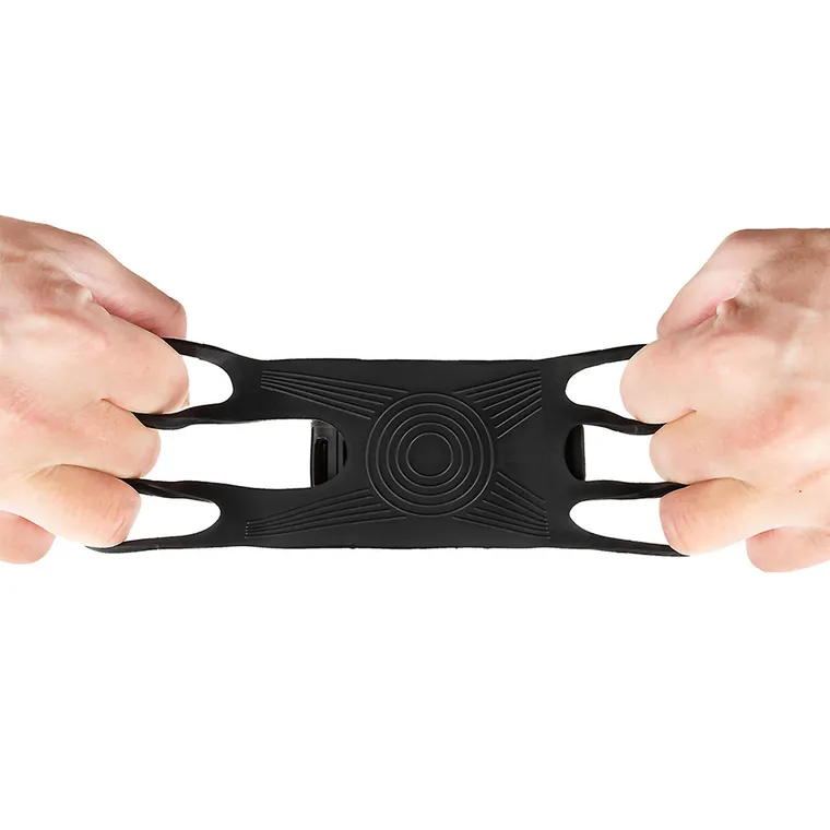 Smiki, Little Adventurer, silikonowy uchwyt na telefon, czarny