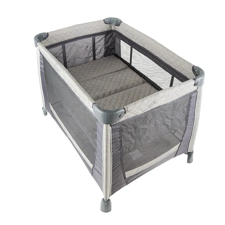 Smiki, łóżeczko turystyczne z przewijakiem, szare