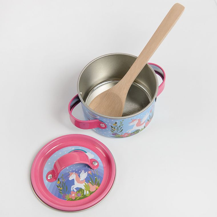 Smiki, metalowy zestaw kuchenny w kuferku, 9 elementów