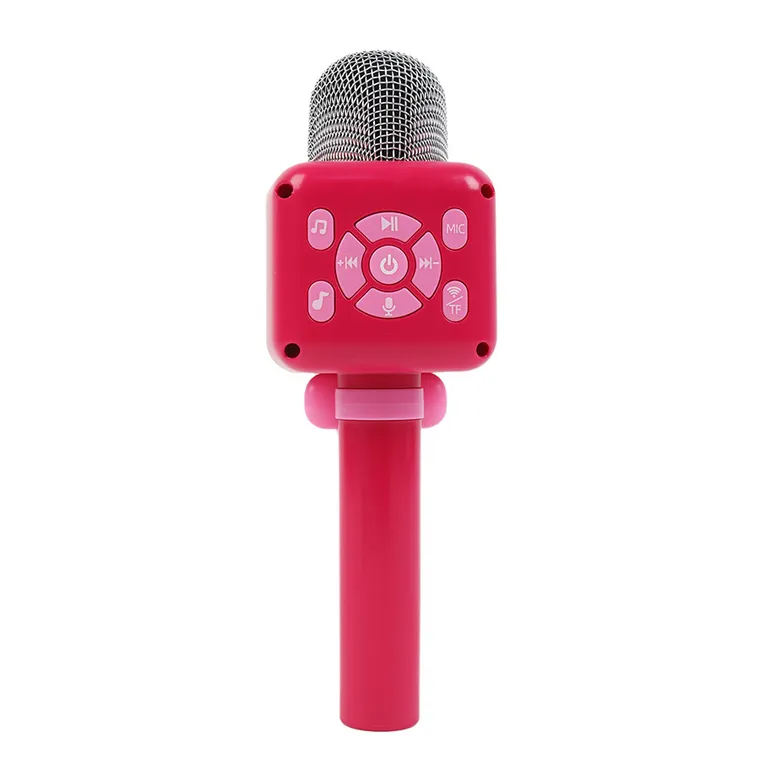 Smiki, mikrofon bluetooth z głośnikiem, różowy