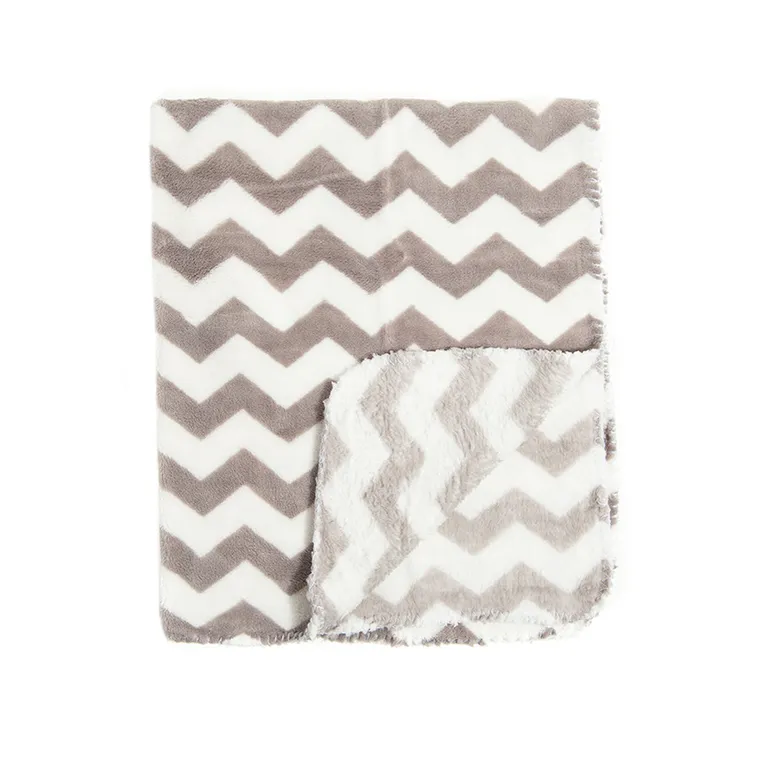 Smiki, Miś, koc, szary, zygzaki, 75-90 cm