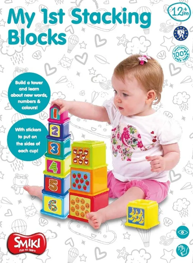 Smiki, My 1st Stacking Blocks, Cyferki, piramida z klocków