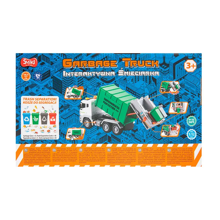 Smiki, Śmieciarka, pojazd, światło i dźwięk