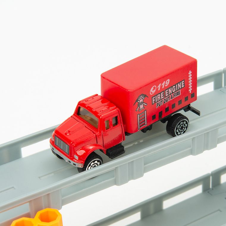 Smiki, Straż pożarna, tor samochodowy z pojazdami, 43 elementy