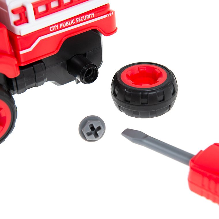 Smiki, straż pożarna z dźwigiem i dźwiękiem, pojazd