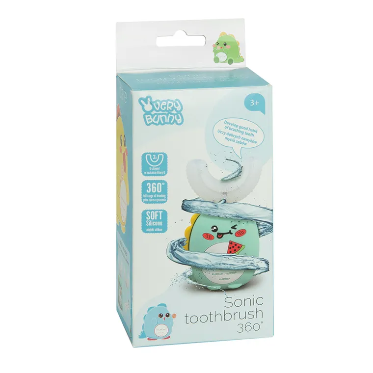 Smiki, szczoteczka soniczka do zębów 360 stopni, kształt U