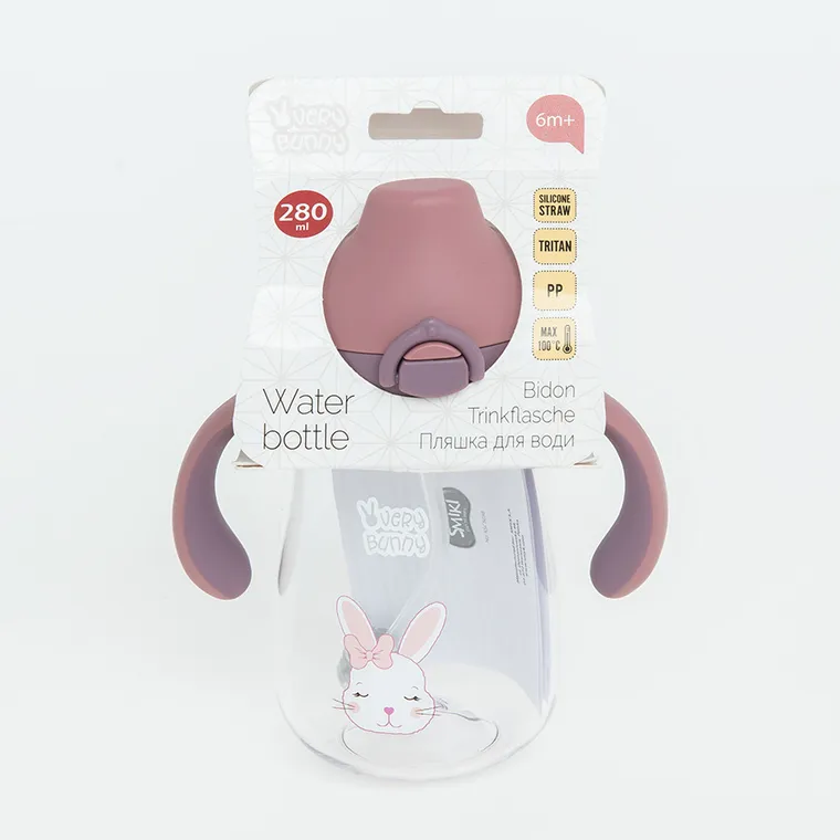 Smiki, Very Bunny, bidon niekapek, królik, różowy, 280 ml