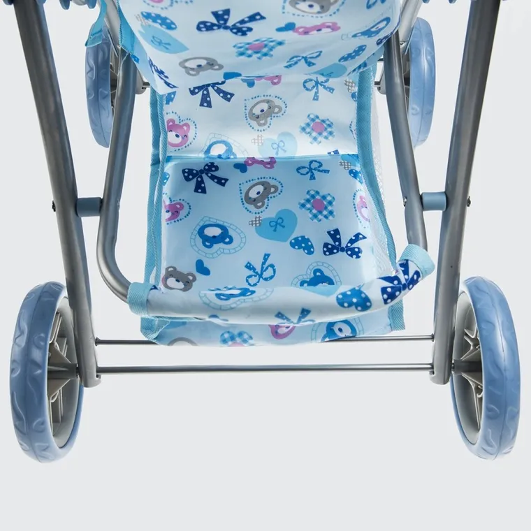 Smiki, wózek spacerowy dla lalek, niebieski
