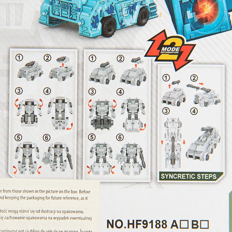 Smiki, X-Warrior, samochód, robot transformujący, czerwony