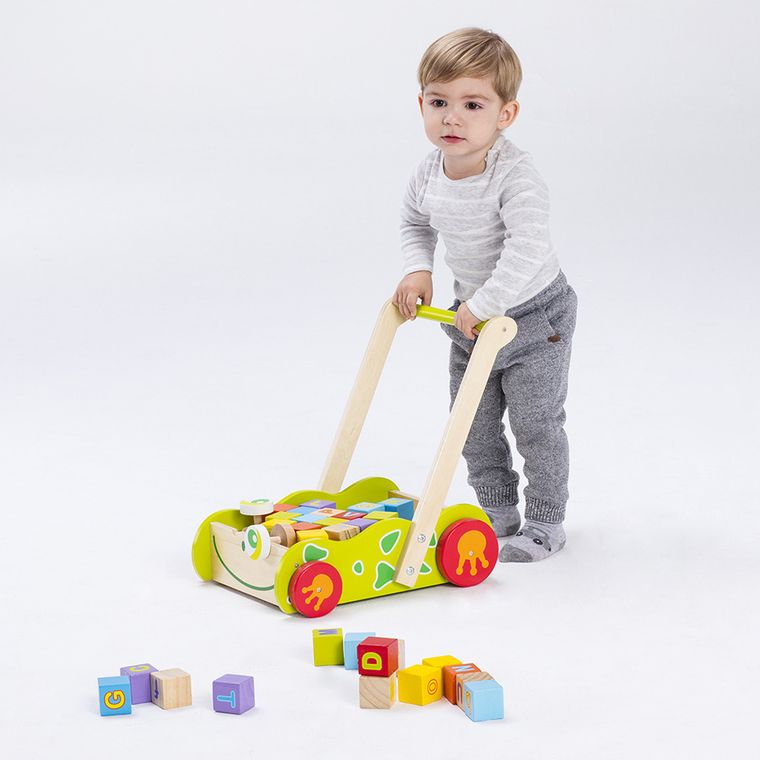 Smiki, Żaba, drewniany pchacz z klockami