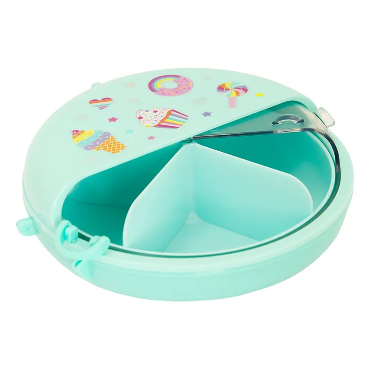 Smiki, zestaw śniadaniowy, bidon + lunchbox obrotowy