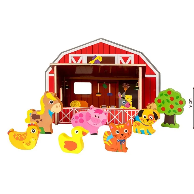 Smily Play, Farma, drewniany domek z figurkami