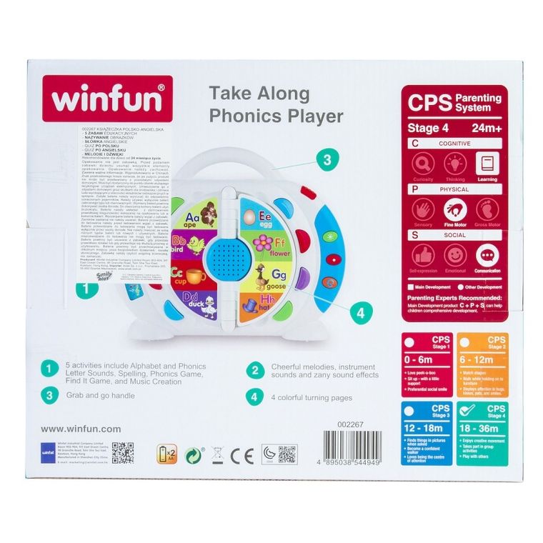 Smily Play, książeczka polsko-angielska, zabawka edukacyjna