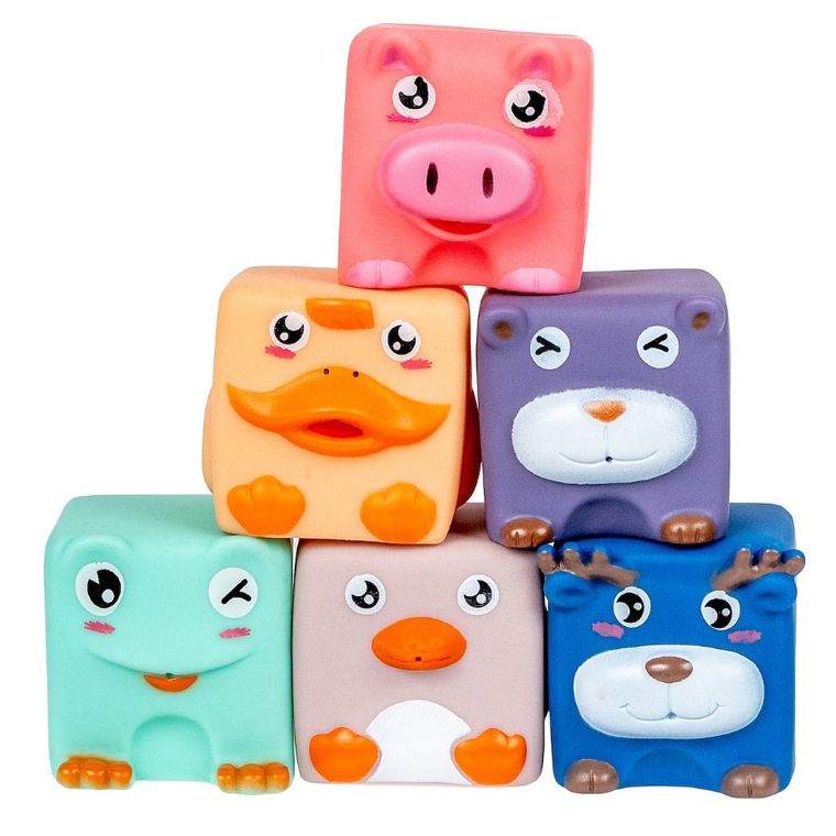 Smily Play, miękkie klocki sensoryczne, 6 szt.