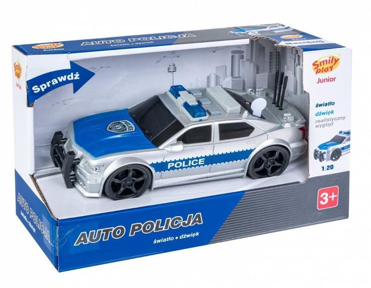 Smily Play, policja srebrna, pojazd ze światłem i dźwiękiem