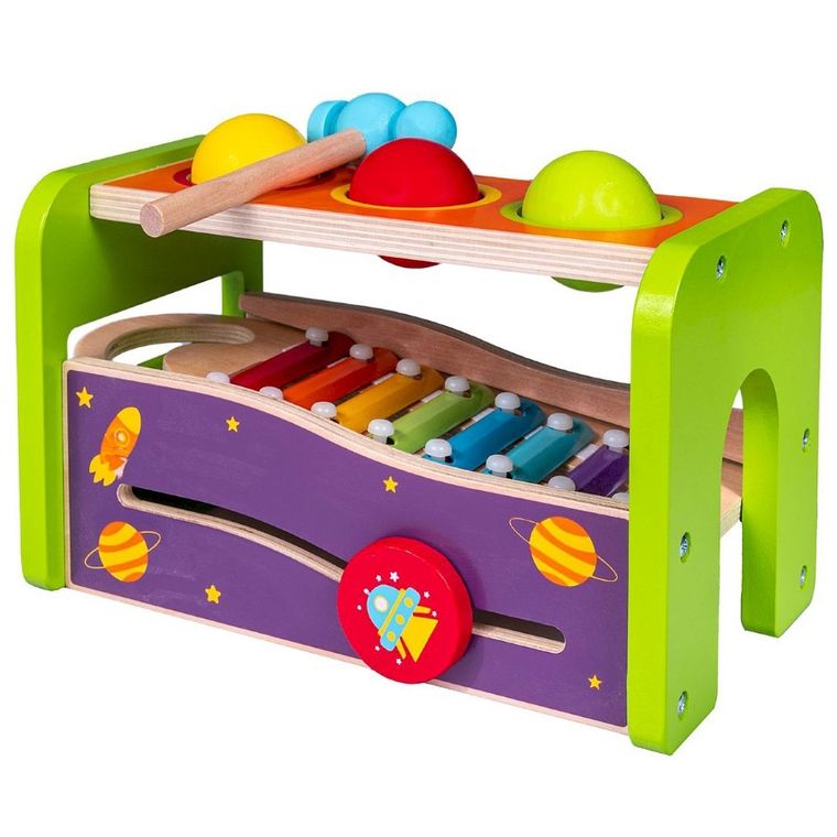 Smily Play, przebijanka drewniana z cymbałkami