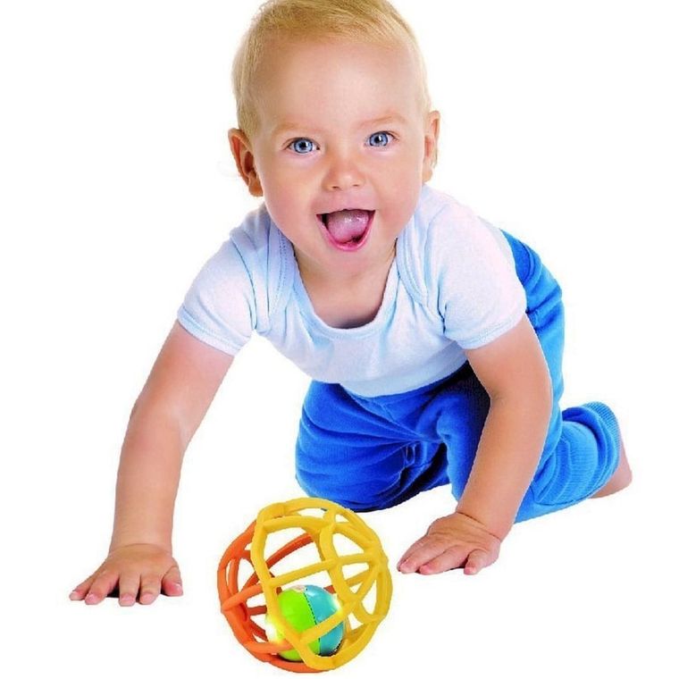 Smily Play, Świecąca piłka, grzechotka, pomarańczowa