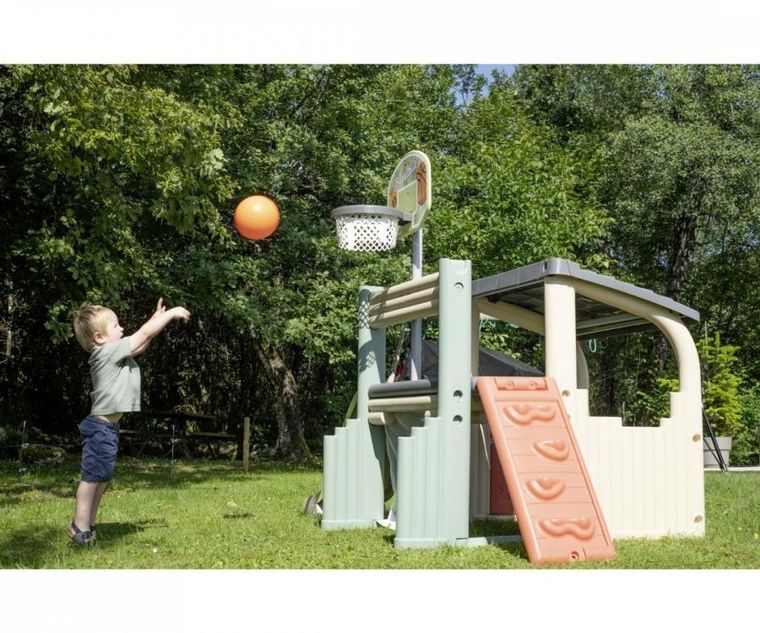 Smoby, Centrum zabaw, domek ogrodowy ze zjeżdżalnią