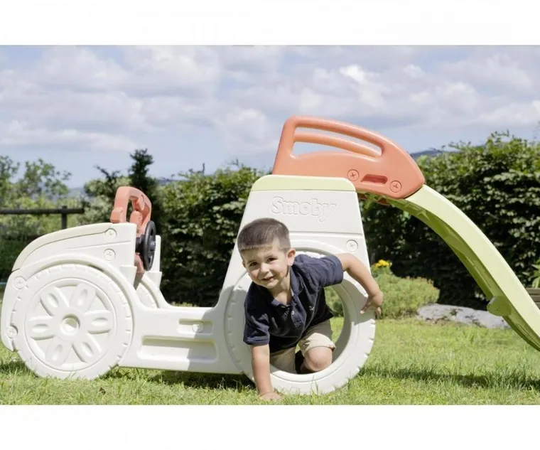 Smoby, Life, Samochód przygód 3w1, zabawka ogrodowa ze zjeżdżalnią