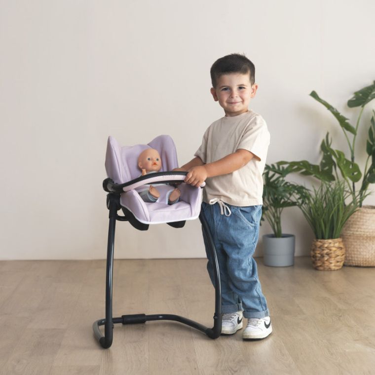 Smoby, Maxi Cosi, krzesełko dla lalek 3w1, różowe