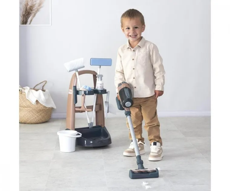 Smoby, XForce Rowenta, wózek do sprzątania z odkurzaczem, 10 akcesorii