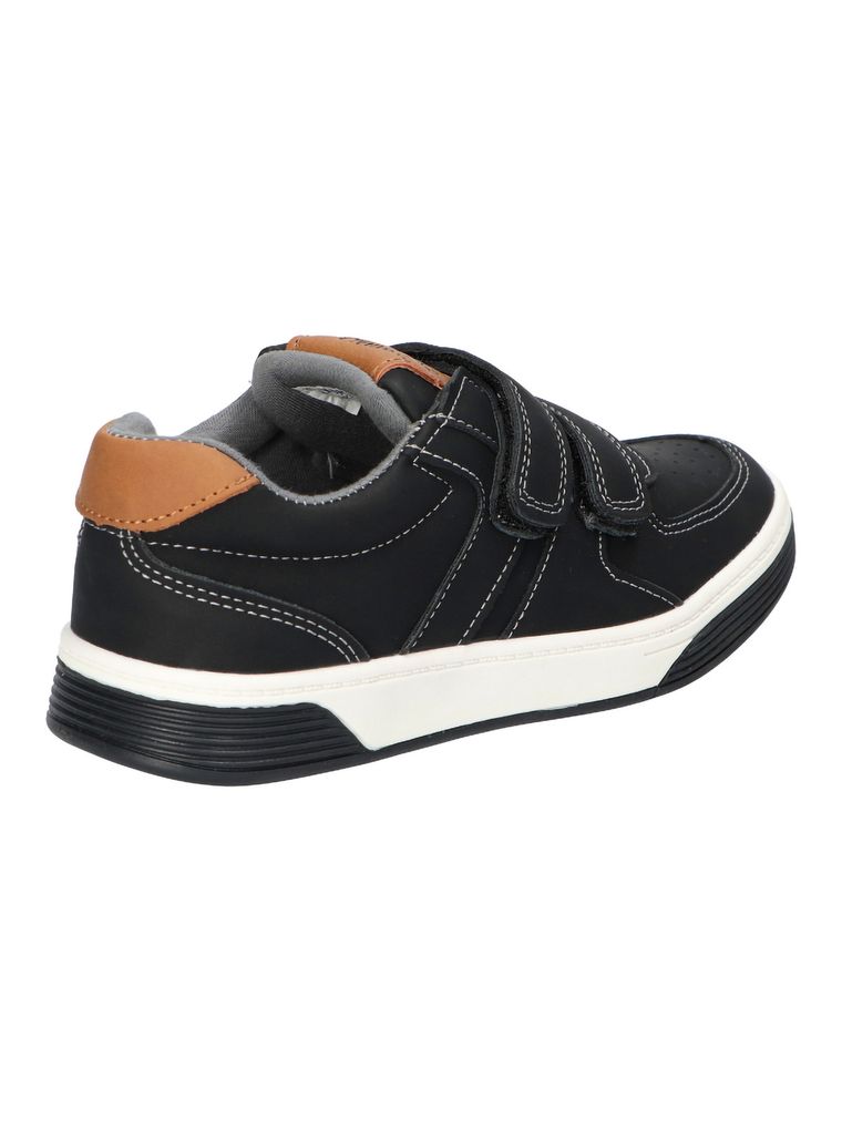 Sneakersy chłopięce, czarne, skórzana wkładka, American Club