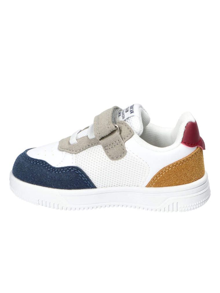 Sneakersy chłopięce, granatowe, skórzana wkładka, American Club
