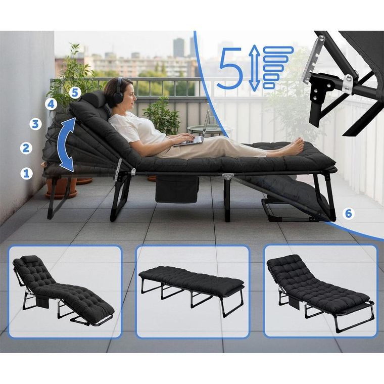 Sofotel, ChillWell Dream, łóżko turystyczne, składane, leżak ogrodowy