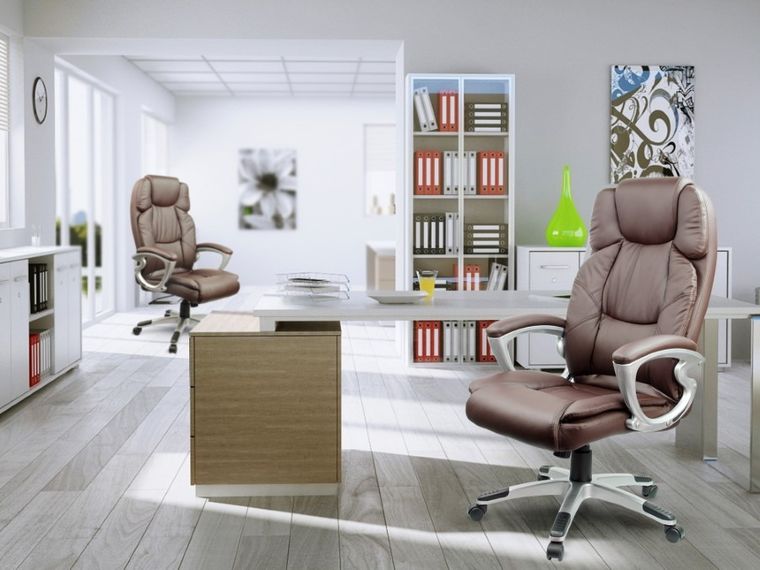 Sofotel, fotel biurowy, obrotowy, brązowy