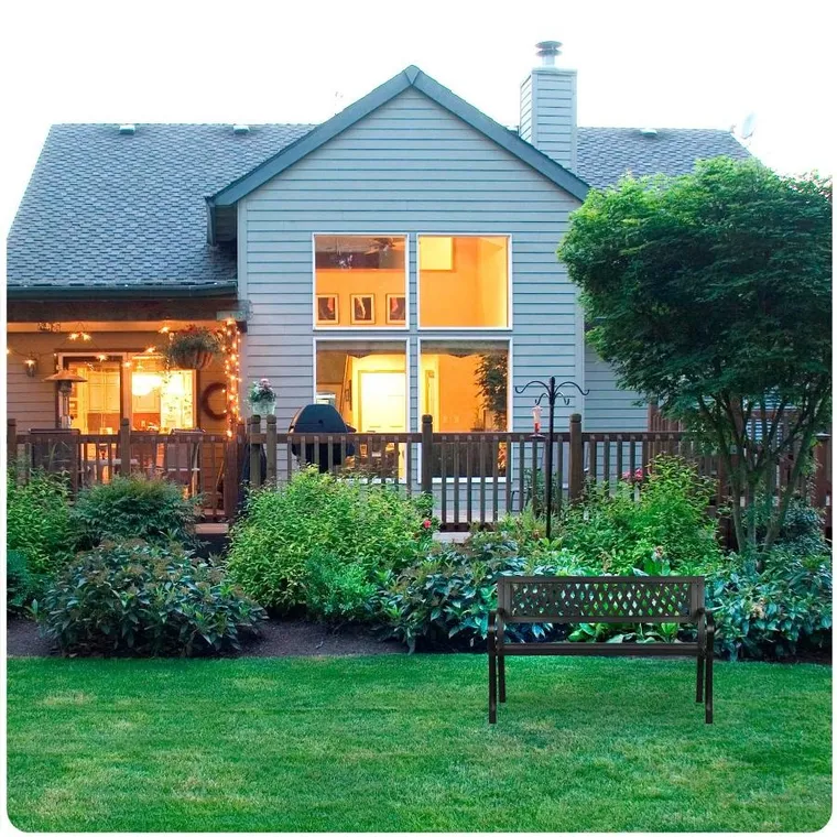 Sofotel, ławka ogrodowa z oparciem, Clover, 125-77-49 cm