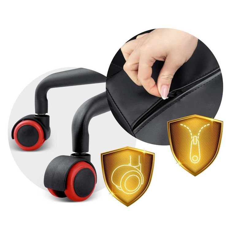 Sofotel, Miss Fortune, fotel gamingowy, biało-czerwony