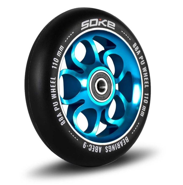 Soke, kółka do hulajnogi, 110 mm, niebieskie, 2 szt.