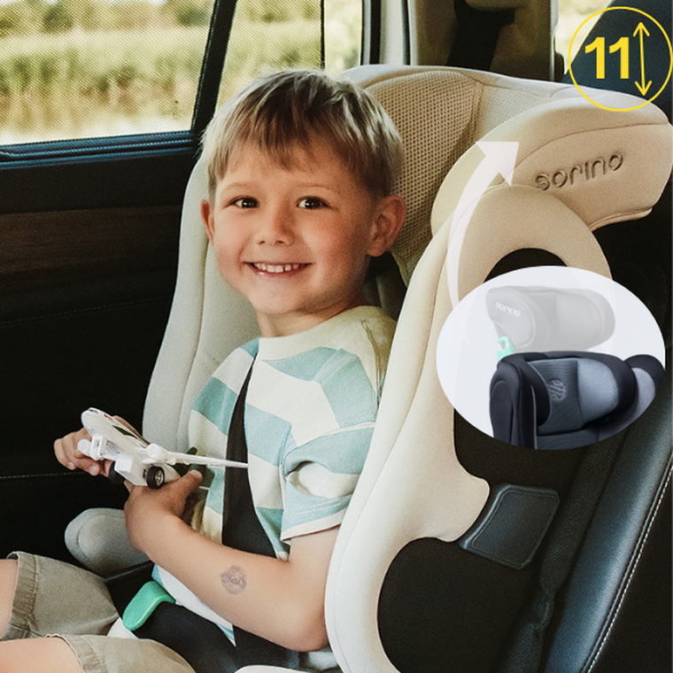 Sorino, Ceres, fotelik samochodowy, light grey, 100-150 cm