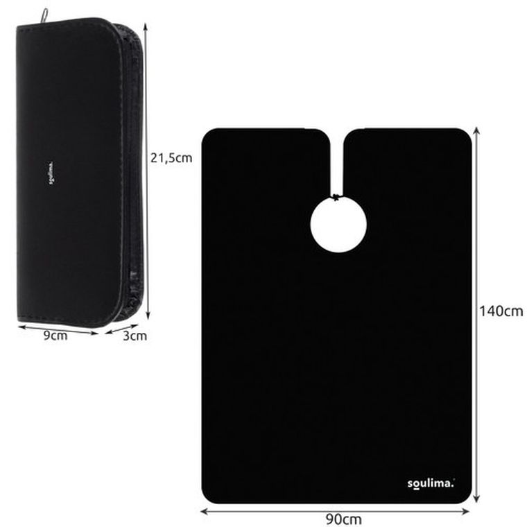 Soulima, zestaw: nożyczki fryzjerskie, 2 szt. + akcesoria