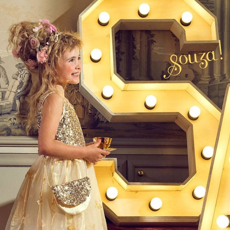 Souza! Angelique, cekinowa torebka na ramię dla dzieci, złota