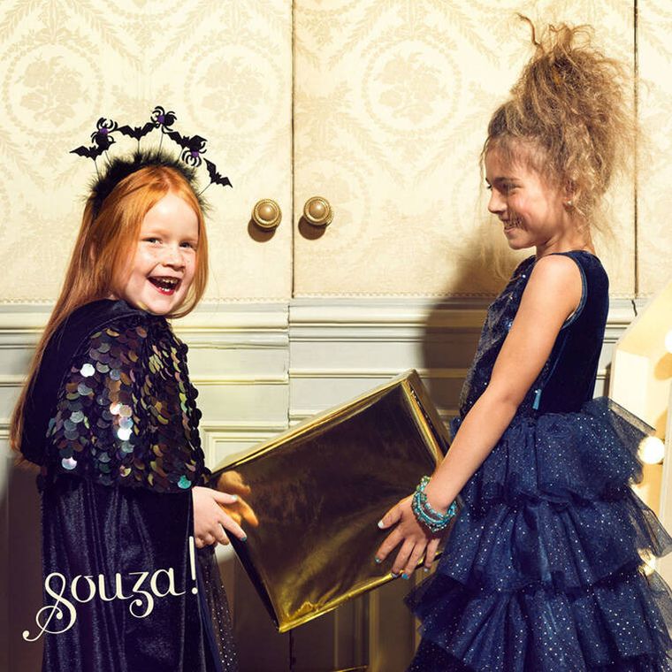 Souza! Bella, peleryna z kapturem i cekinową narzutką, kostium, 8-10 lat