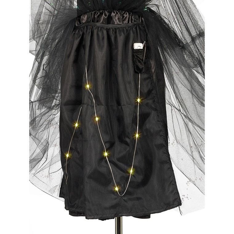 Souza! Czarownica Agatha, strój dla dzieci z sukienką z lampkami LED, 5-7 lat