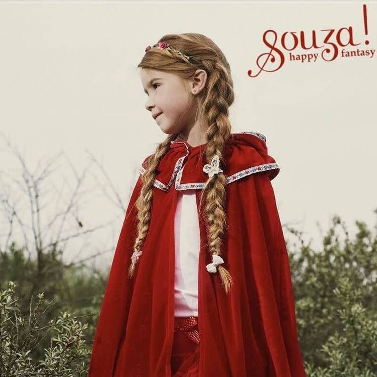 Souza! Czerwony Kapturek, kostium peleryna, 4-8 lat