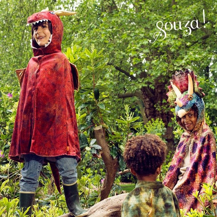 Souza! Dinozaur Triceratops, peleryna z kapturem-maską, 4-7 lat