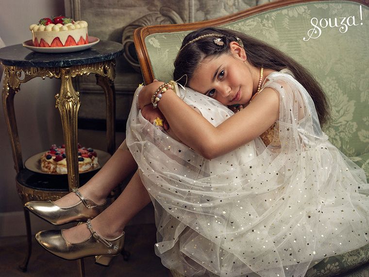 Souza! Dorianne, sukienka wizytowa tiulowa, z rękawami, 5-7 lat