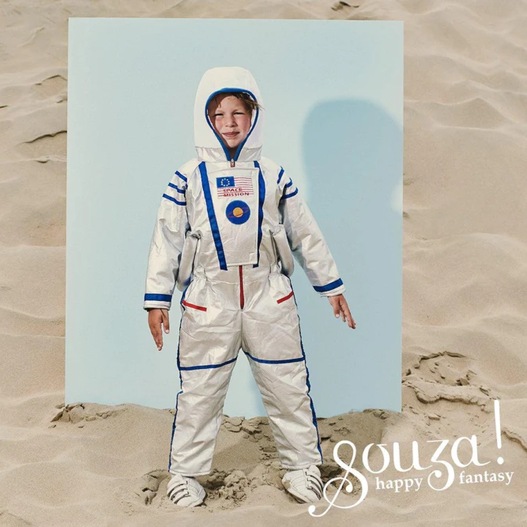 Souza! kostium kombinezon astronauty, srebrny, 3-4 lata