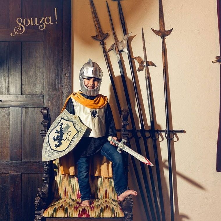 Souza! Rycerz Ramon, kostium miękka zbroja z peleryną, 5-7 lat